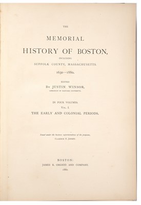 Lot 567 - Winsor (Justin) 'The Memorial History of...