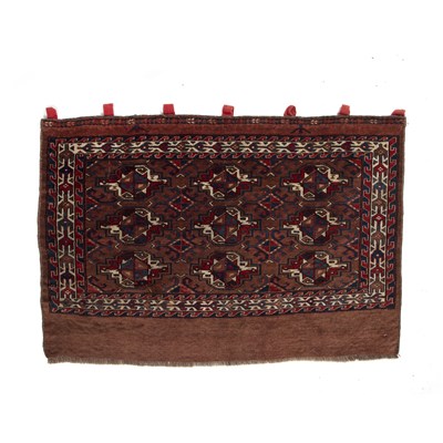 Lot 275 - A Yomut Turkmen nine gul chuval face, 110 x 75cm