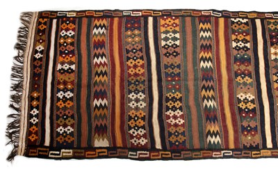 Lot 282 - An Uzbek kilim, with geometric repeating...