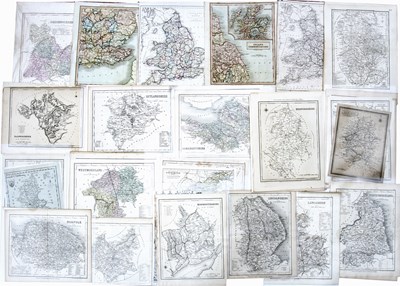 Lot 588 - A large quantity of uncoloured English county...