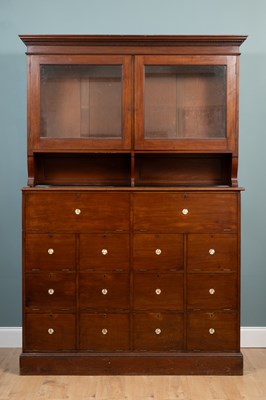 Lot 212 - A late 19th/early 20th century large plan chest by Hobbs & Co