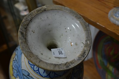 Lot 203 - Pair of Maiolica vases or jars Italian, on...
