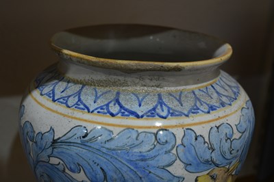 Lot 203 - Pair of Maiolica vases or jars Italian, on...