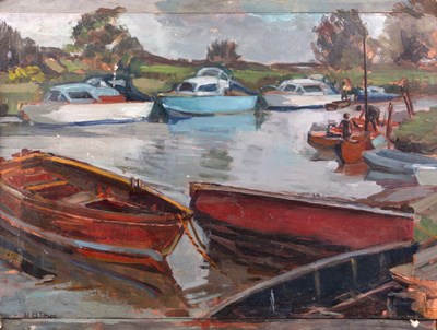 Lot 494 - Hilda M. Price (20th century) Boats at...