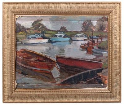Lot 204 - Hilda M. Price (20th century) Boats at...