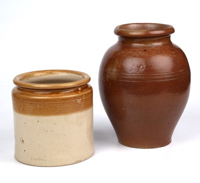 Lot 107 - A rare salt-glazed stoneware chemist jar...