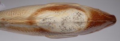 Lot 108 - A rare salt-glazed stoneware fish flask,...
