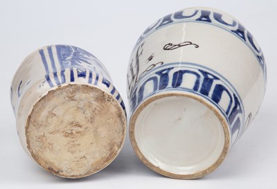 Lot 109 - A Savona maiolica drug jar, circa 1700, marked...