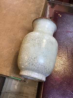 Lot 113 - A Chinese celadon vase with a Guangxu mark,...
