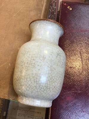 Lot 113 - A Chinese celadon vase with a Guangxu mark,...