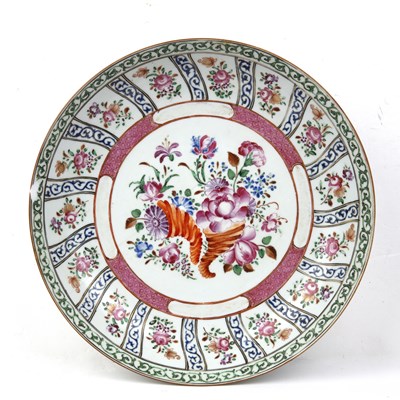 Lot 102 - An 18th century Chinese porcelain dish with...