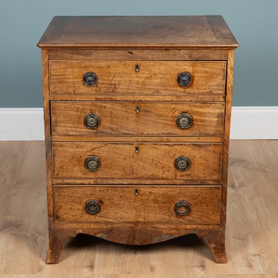 Lot 313 - A 19th century mahogany small chest of drawers