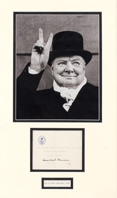 Lot 695A - Churchill ( Sir Winston) 1874-1965. Signature...