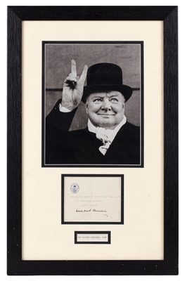 Lot 695 - Churchill ( Sir Winston) 1874-1965. Signature...