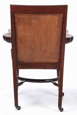 Lot 401 - A late Victorian mahogany library chair...