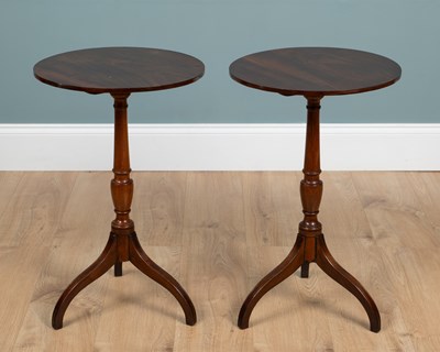 Lot 536 - A pair of Regency-style mahogany wine tables