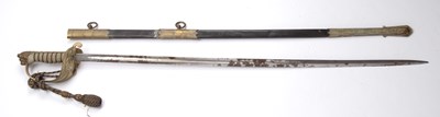Lot 80 - A British 1827 pattern Naval officer's sword,...