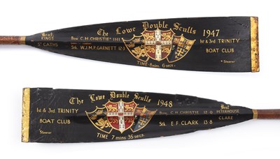 Lot 262 - Two Cambridge University Lowe double sculls...