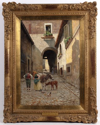 Lot Pietro Barucci (1845-1917) 'Roma', oil on...