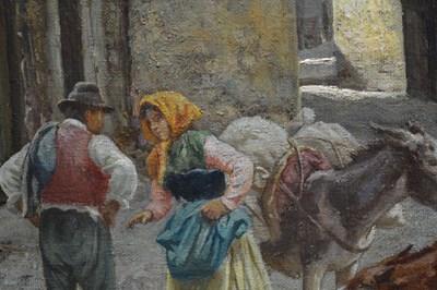 Lot 150 - Pietro Barucci (1845-1917) 'Roma', oil on...