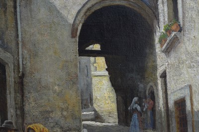 Lot 150 - Pietro Barucci (1845-1917) 'Roma', oil on...