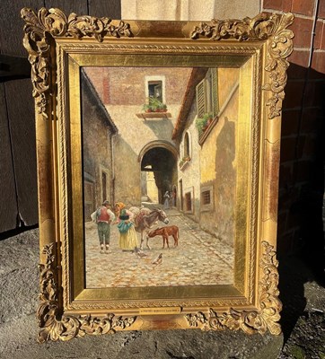 Lot 150 - Pietro Barucci (1845-1917) 'Roma', oil on...