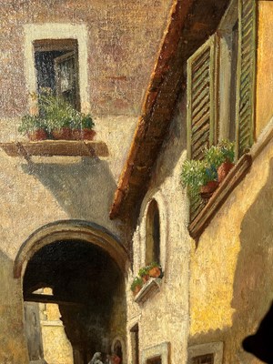 Lot 150 - Pietro Barucci (1845-1917) 'Roma', oil on...