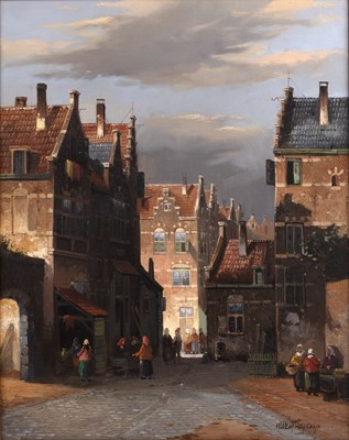 Lot Willem Heijkoop (b.1942) 'Dutch street view',...