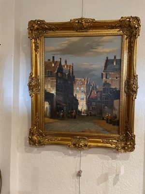 Lot 149 - Willem Heijkoop (b.1942) 'Dutch street view',...