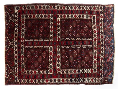 Lot 272 - A Persian Hatchli rug with geometric designs...