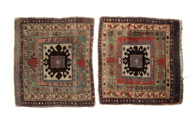 Lot 274 - A pair of antique Kurdish bag faces with...