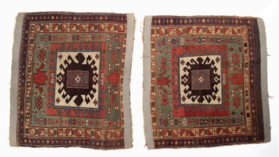 Lot 274 - A pair of antique Kurdish bag faces with...