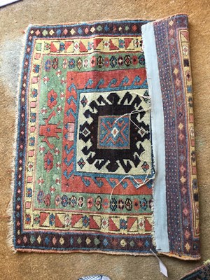 Lot 274 - A pair of antique Kurdish bag faces with...