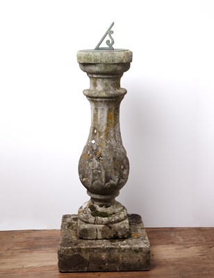 Lot 9 - Sundial on a reconstituted stone base 103cm high