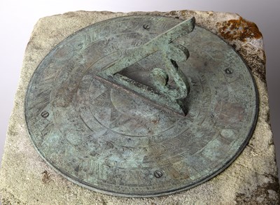 Lot 9 - Sundial on a reconstituted stone base 103cm high