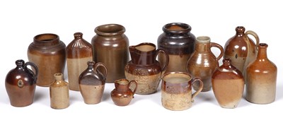 Lot 119 - A collection of antique stoneware salt glazed...