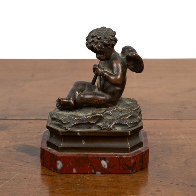 Lot 111 - A 19th century small bronze statuette