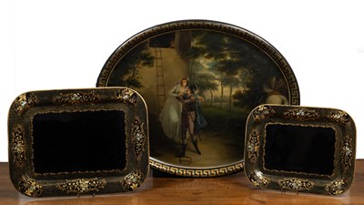 Lot 377 - A group of three decorative trays