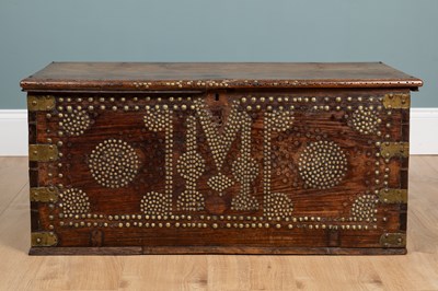 Lot 237 - An antique hardwood Zanzibar chest