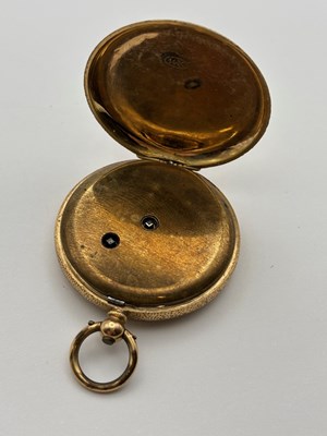 Lot 281 - An open face fob watch, the floral and foliate...