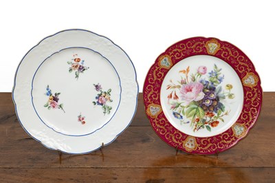 Lot 397 - Two Sevres plates