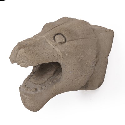 Lot 397 - Nenfro stone carving in the form of a lion...