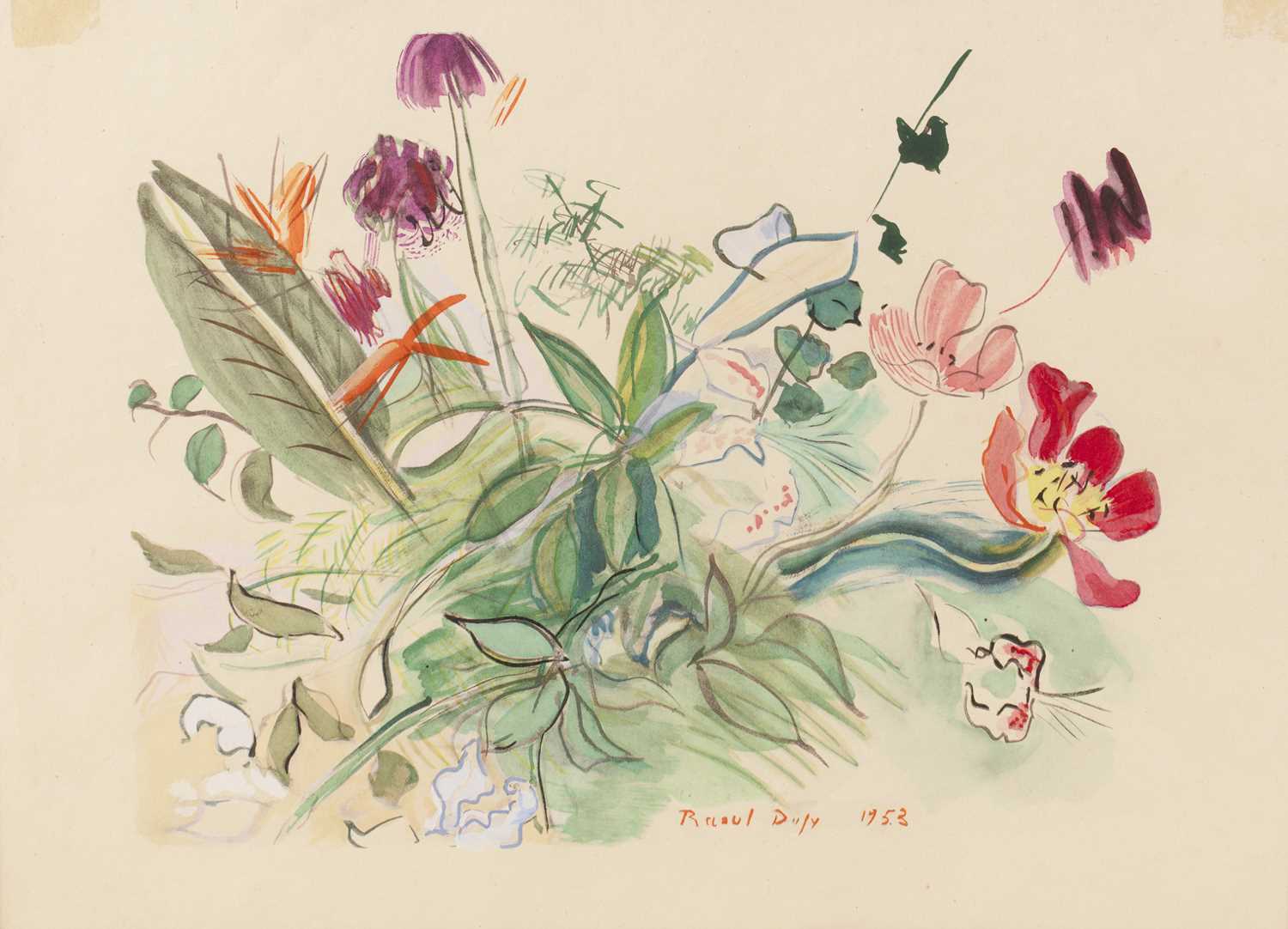 Lot 158 - After Raoul Dufy (1877-1953) 'Fleurs',...