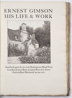 Lot 757 - Gimson (Ernest) 'His Life and Work'....