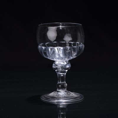 Lot 300 - Mead goblet circa 1700, gadrooned lower half,...