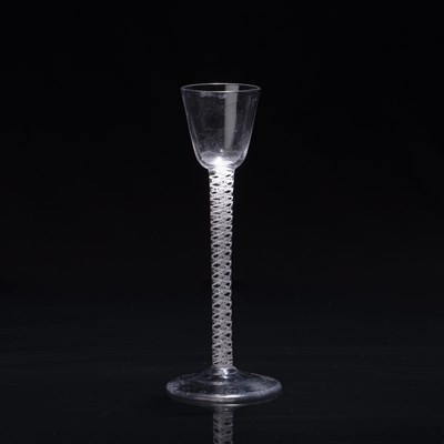 Lot 302 - Captain's wine glass circa 1760, with an...