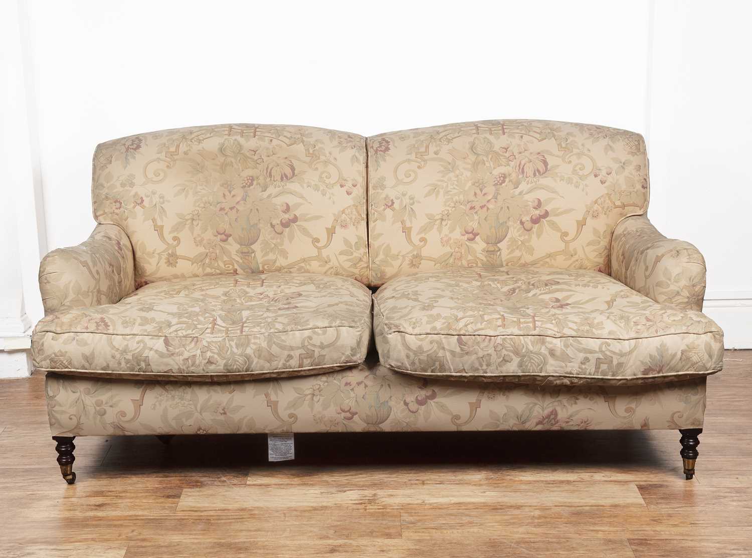 Lot 39 - George Smith 'Howard' style sofa with two...