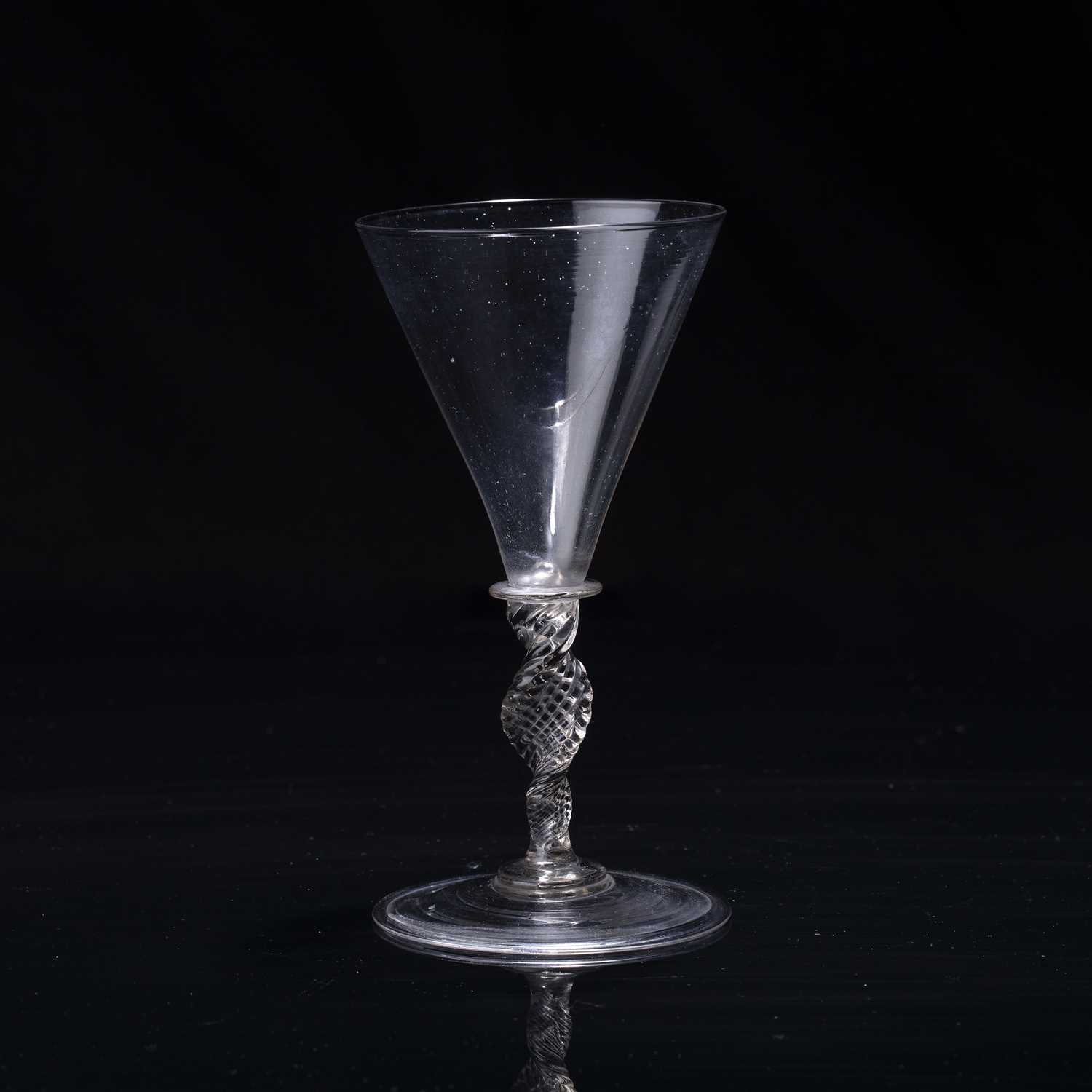 Lot 332 - Facon de Venise wine glass circa 1670/80, on a...