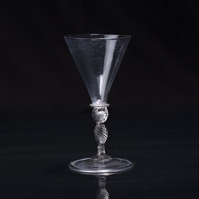 Lot 332 - Facon de Venise wine glass circa 1670/80, on a...