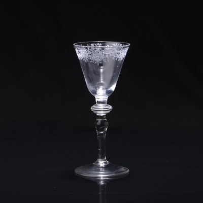 Lot 'Newcastle' glass goblet circa 1740, with a...